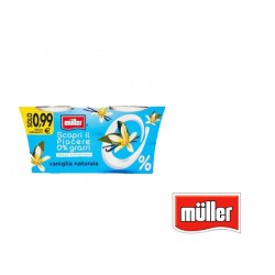 Muller Yogurt 0,1 vaniglia gr 125 x 2