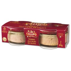 Tonno olio d'oliva Calippo  Vasetto 2x80g.